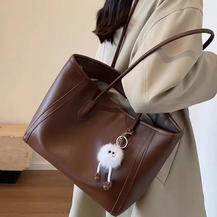 复古大容量包女包包2024新款潮韩国百搭托特包大容量单肩通勤包