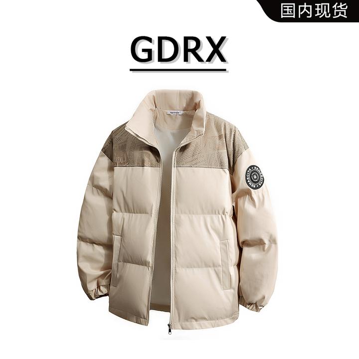 GDRX美式撞色潮流皮棉衣男冬季百搭防风保暖面包服时尚宽松男装