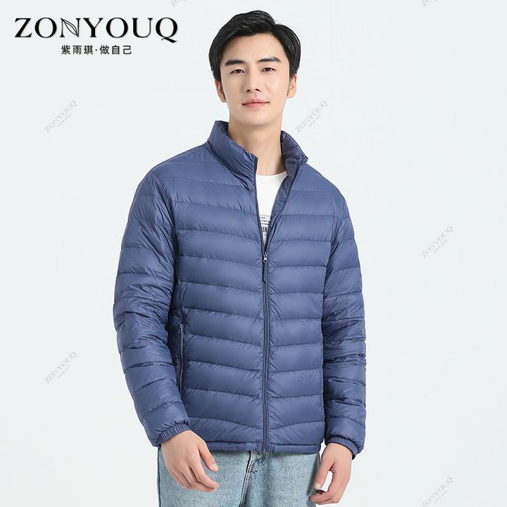 轻薄羽绒服男连帽短款休闲商务时尚百搭户外运动轻暖百搭外套上衣