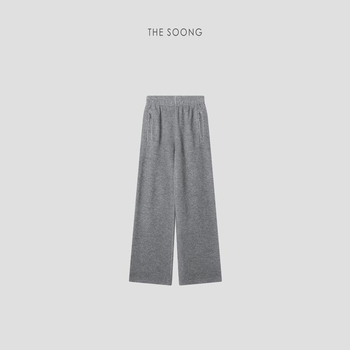 THESOONG|"暖暖裤"澳洲羊毛颗粒绒双针冚车高弹中腰休闲裤Z7327
