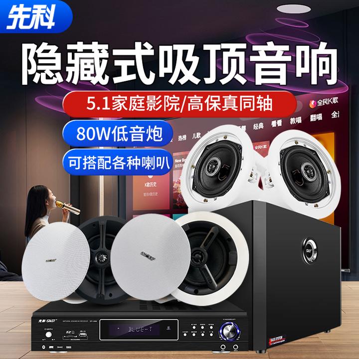 SAST/先科家庭影院5.1吸顶音响客厅专用专业沉浸式嵌入式K歌音箱
