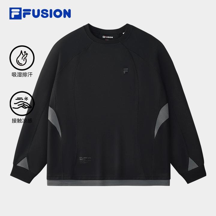 FILA FUSION正品秋季男款卫衣运动户外宽松透气舒适T11M531202F