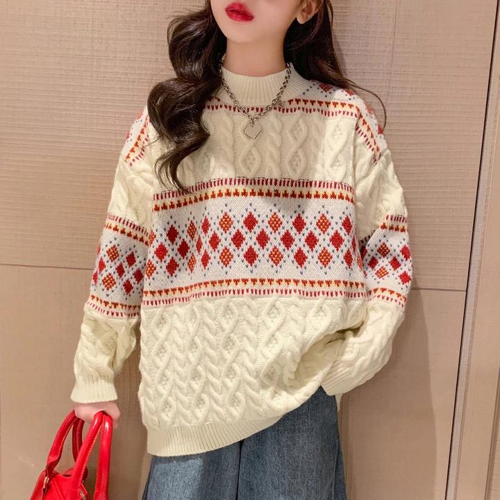 女童毛衣秋冬款6-12岁大童韩版冬季加厚冬装12-15岁时髦儿童上衣