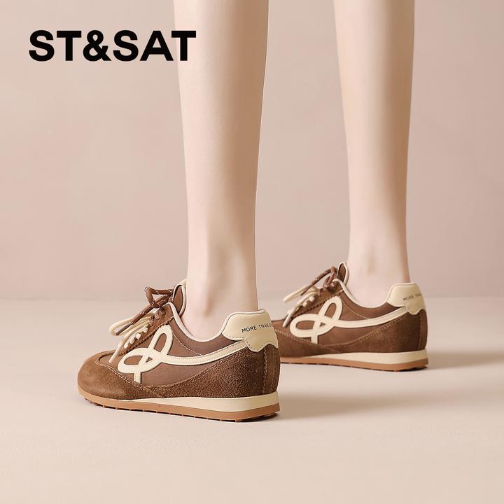 星期六内增高德训鞋女2025秋季新款爆款休闲运动鞋轻便复古阿甘鞋