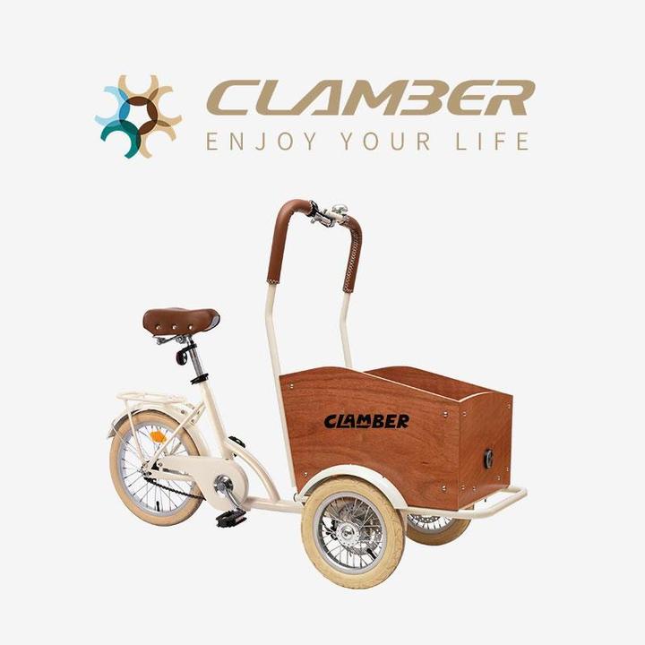 clamber宠物车它博会同款倒骑三轮车自行车宠物小推车猫狗脚踏车