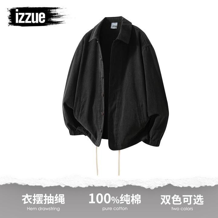 【牛仔外套】it.izzue2026新款纯色夹克男衬衫男装宽松百搭工装风