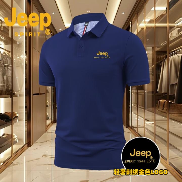JEEPSPIRIT新品时尚百搭流行档次新款短袖翻领轻奢刺绣polo衫品质