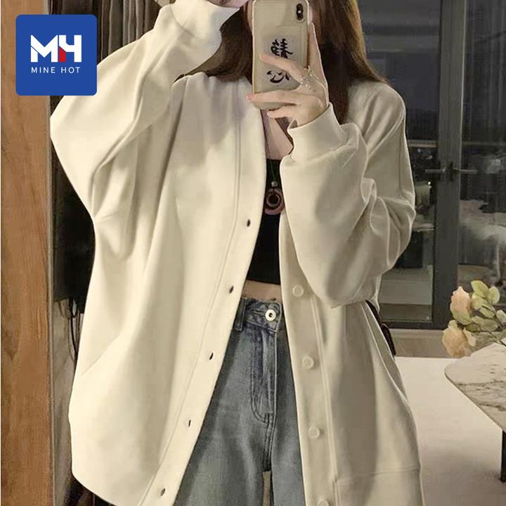 唐狮集团MH开衫卫衣女2025新款春秋季开学休闲长袖V领静奢风上衣S