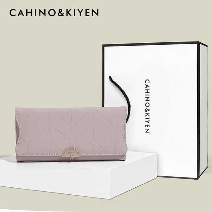 CASPER&KEANU小众设计长款钱包2025新款简约时尚三折一卡包钱夹女