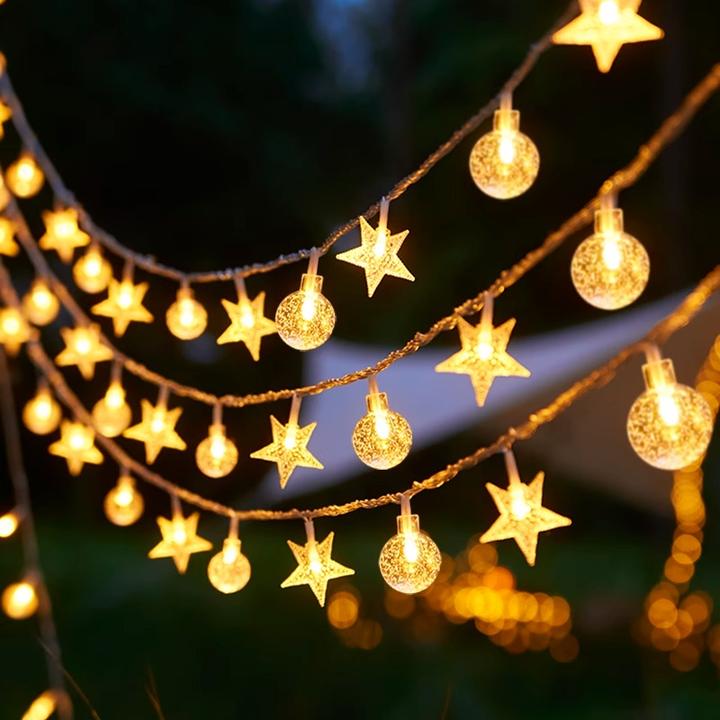 星星灯房间灯饰圣诞灯彩灯串灯圣诞节摆摊装饰灯光氛围灯小灯串