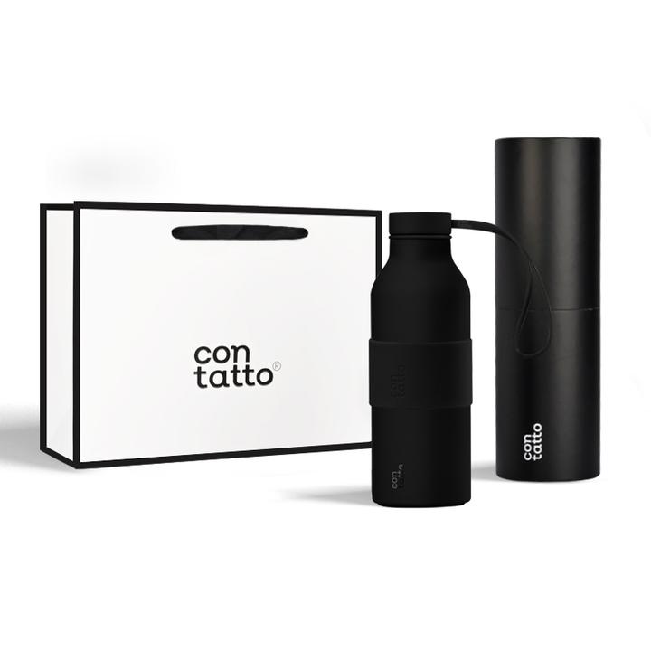 【极简黑】意大利contatto不锈钢保温杯高颜值杯子便携健身随行水杯