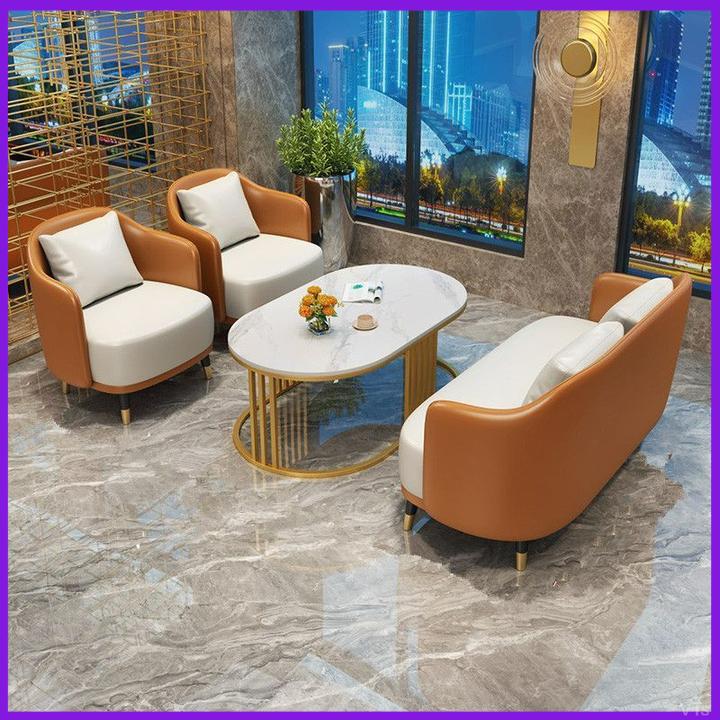 售楼处洽谈桌椅组合商务酒店会客欧式接待培训休息台球室卡座沙发