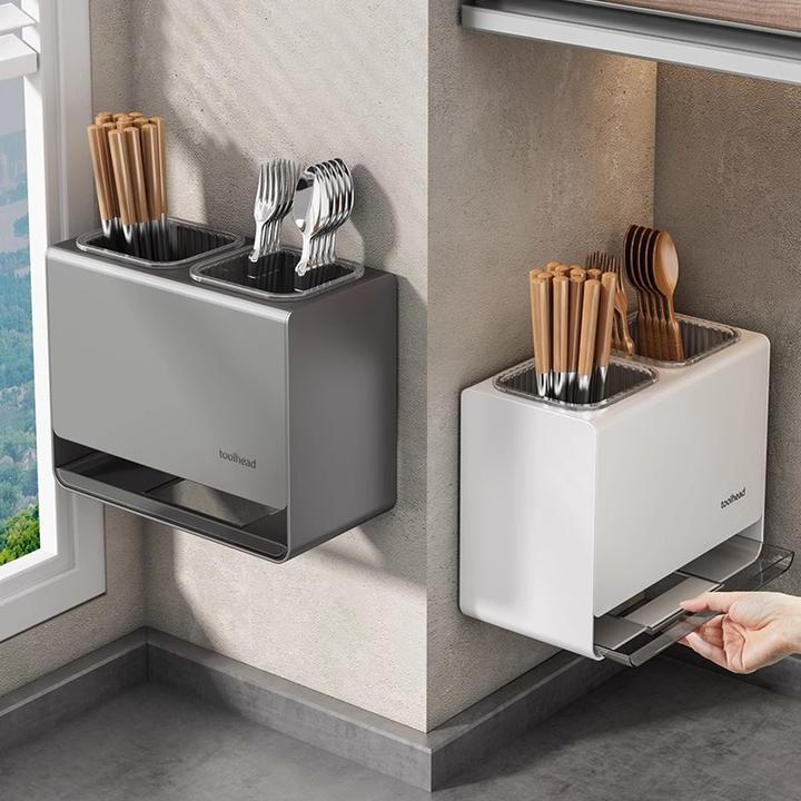 厨房筷子筒家用刀架筷笼台面筷子篓壁挂沥水置物架