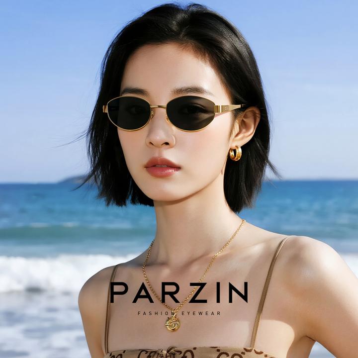 帕森小金主新款老钱风墨镜椭圆框流光风潮流高级感美式眼镜PZ8387