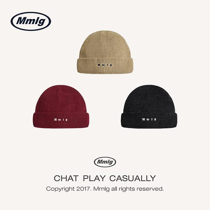 Mmlg2025秋冬新款针织冷帽弹力舒适不紧绷出街百搭情侣帽子FQP102