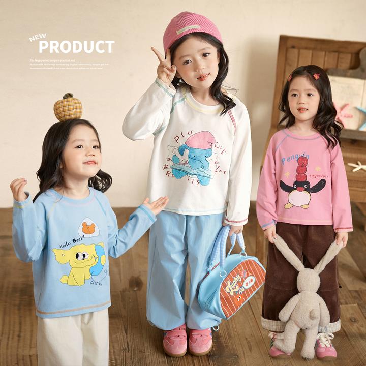 小O宝Okids童装 宝宝女卡通T恤2025秋季新款T恤 OF594108