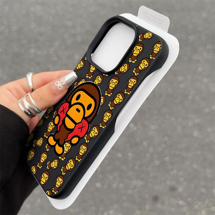 卡通猿人头半包软壳适用苹果16/15promax手机壳iphone14/12/11/13