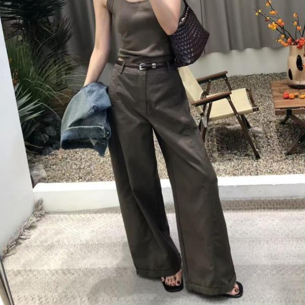美式复古高腰显瘦工装裤女2025秋季新款宽松百搭休闲宽松阔腿裤
