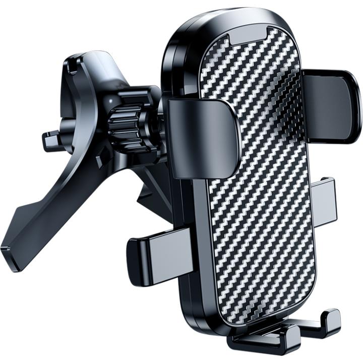 车载手机支架新款出风口横竖斜园通用型防抖防掉挂钩式导航支撑架