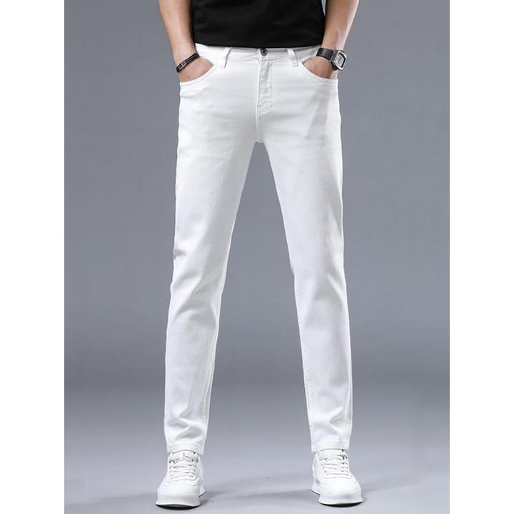潮牌秋季牛仔裤男弹力修身小直筒高级2025新款时尚休闲长裤子潮男