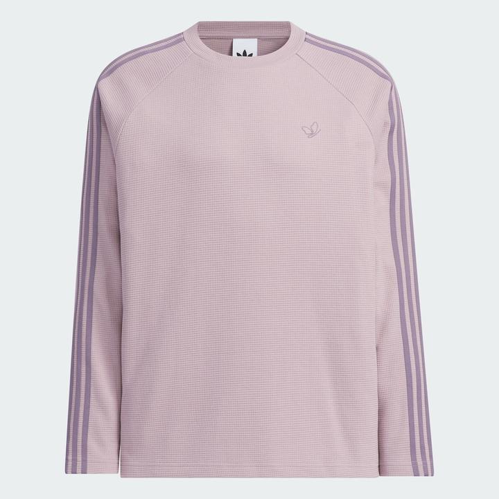 adidas/阿迪达斯SYM WAFFLE苏翊鸣共创紫色华夫格长袖T恤KH1176