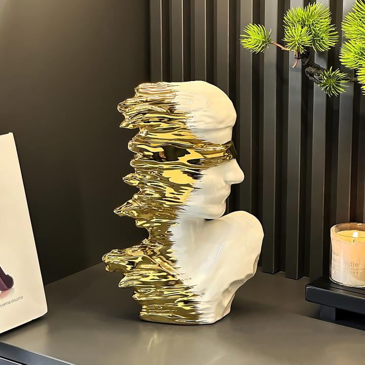 创意轻奢艺术感人物陶瓷摆件家用客厅办公室酒柜卧室家居高档摆件