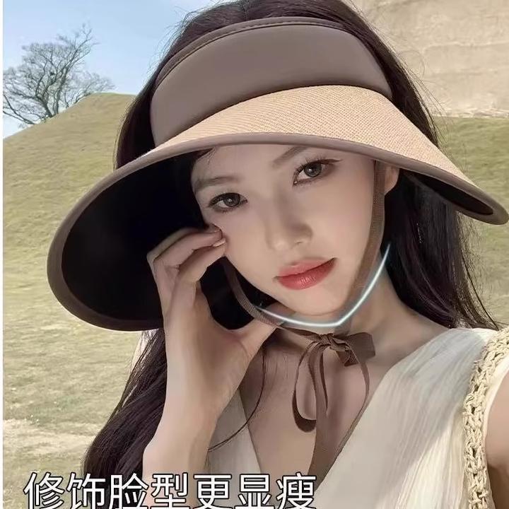 夏季户外防晒骑行大帽檐披肩防晒帽空顶防紫外线护颈披肩居家日用