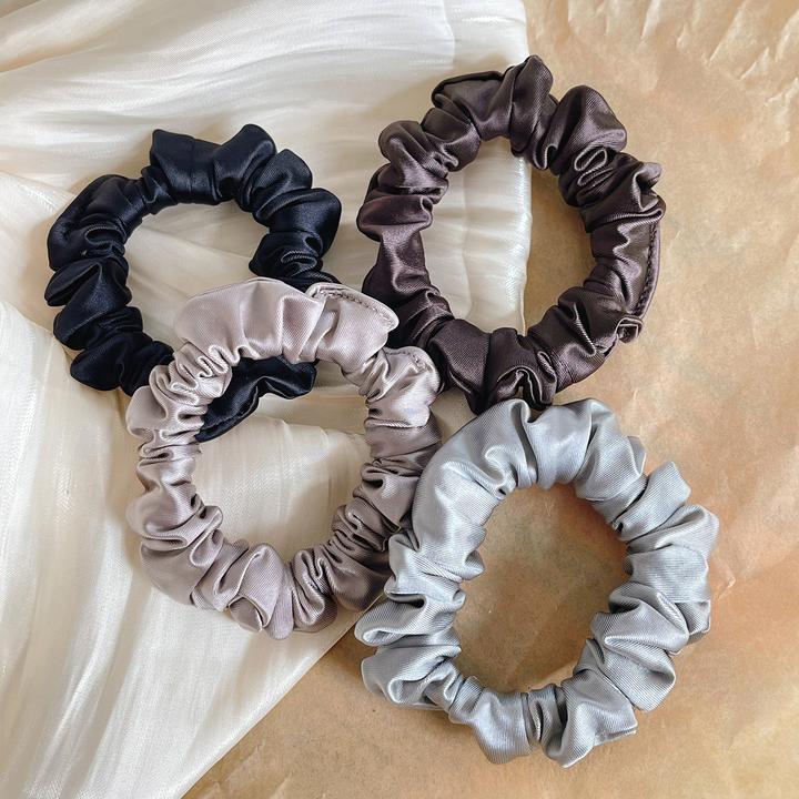 缎面小号发圈气质马尾盘发头发绳头饰女不留痕发绳头花高级感发饰