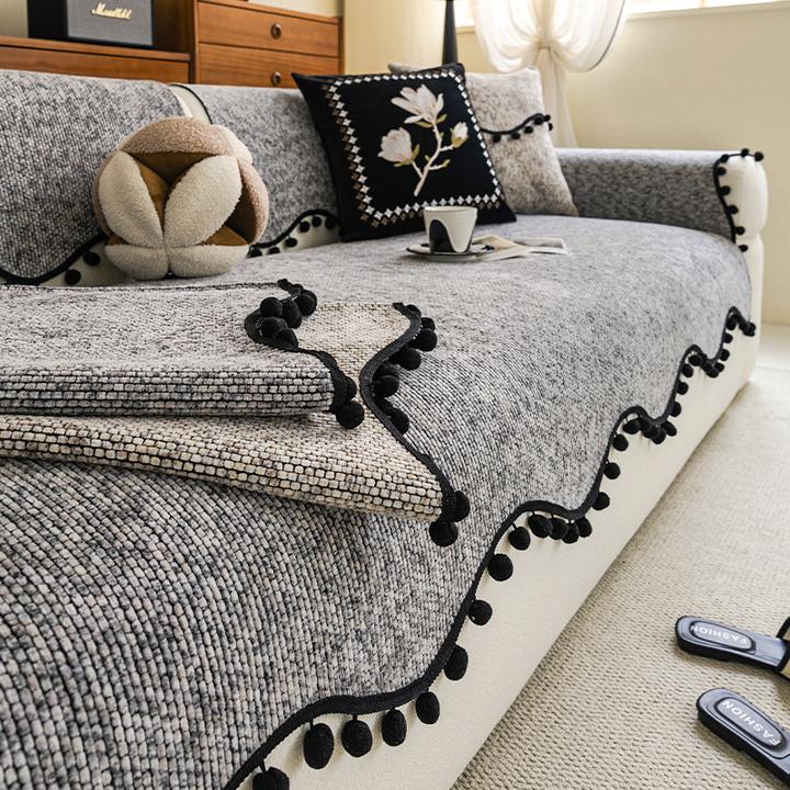 麦颜轻奢雪尼尔沙发垫四季通用高档欧式2025新款劳伦斯异形盖布巾