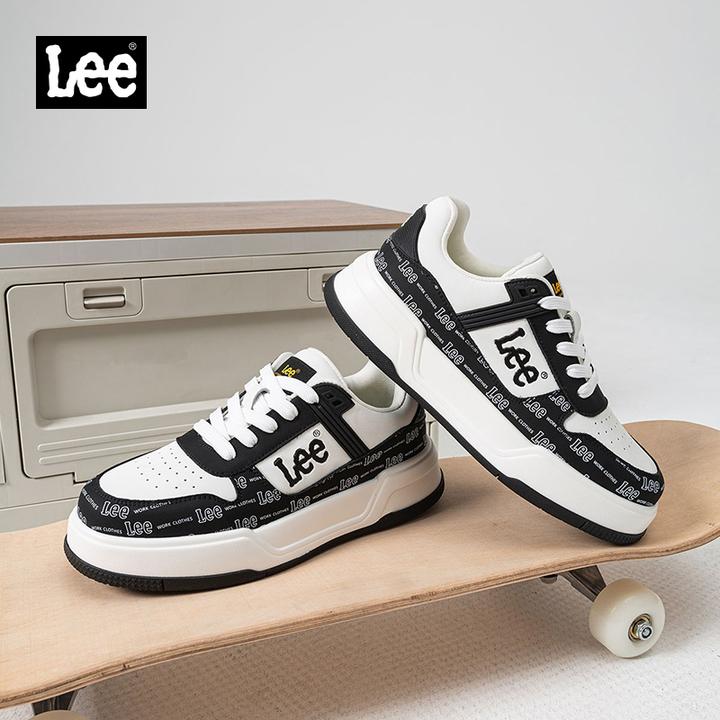 Lee2025秋季新款厚底板鞋休闲板鞋潮流男士鞋子舒适真皮潮流低帮