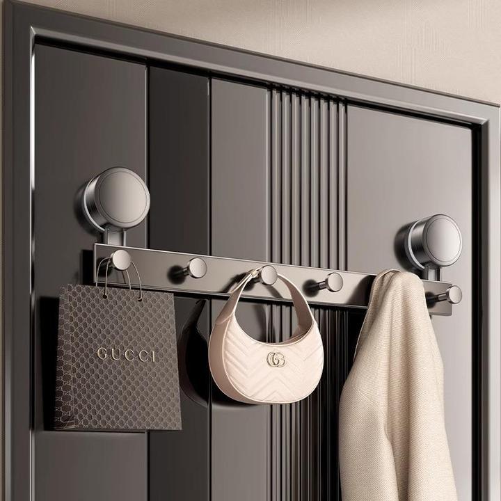 九牧王吸盘门后挂钩免打孔强力承重收纳置物架入户门衣服挂衣架墙