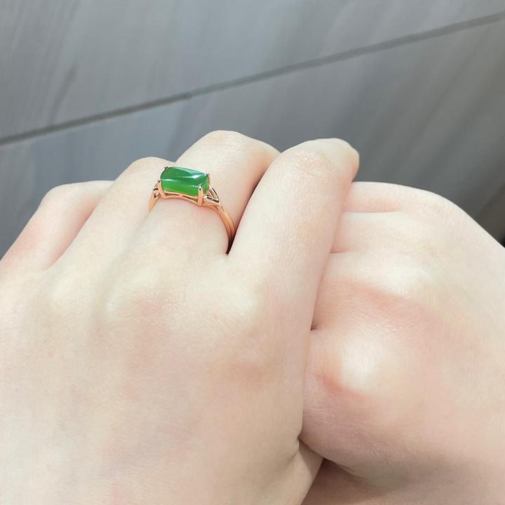 爆款和田碧玉戒指新马鞍戒指活口时尚易搭配精美银S925戒指送朋友