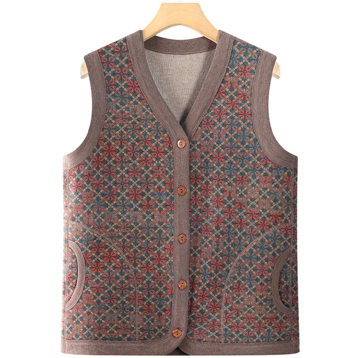 中老年女装秋冬款加绒马甲妈妈装保暖背心内搭奶奶装坎肩外穿马夹