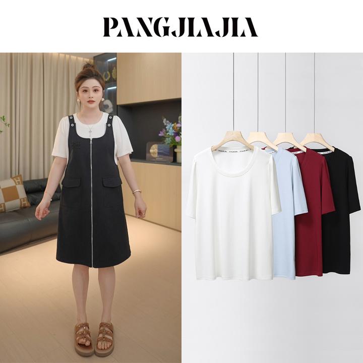 【胖佳佳】现货~百搭小甜心 短袖T恤夏季宽松休闲上衣H625A08345-1