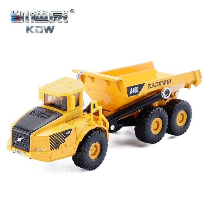 合金工程车模型3-6岁装卸车独立装仿真儿童玩具翻斗小汽车大卡车