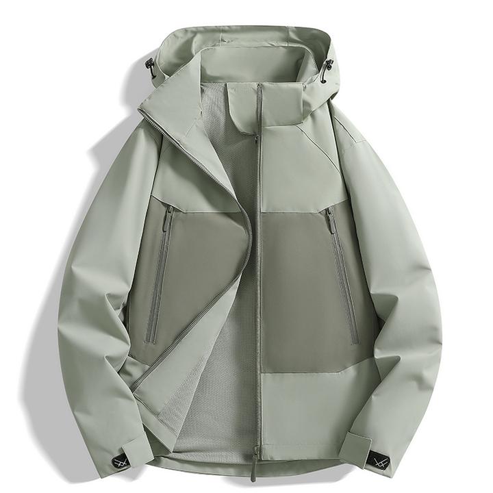 新款高品质冲锋衣户外情侣拼色冲锋衣可脱卸帽防水防风夹克青少年