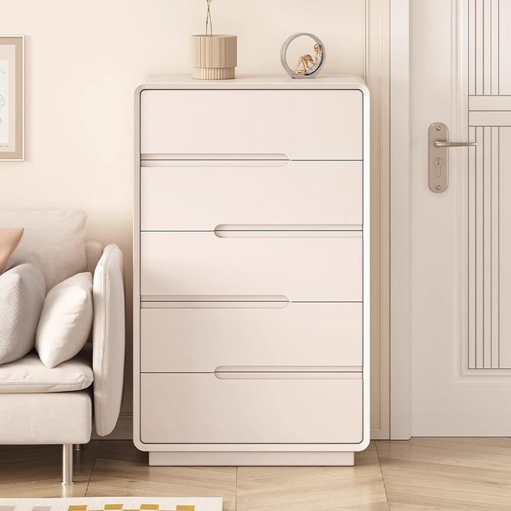 奶油风八斗柜客厅高级感五斗柜卧室靠墙收纳抽屉柜现代储物立柜橱