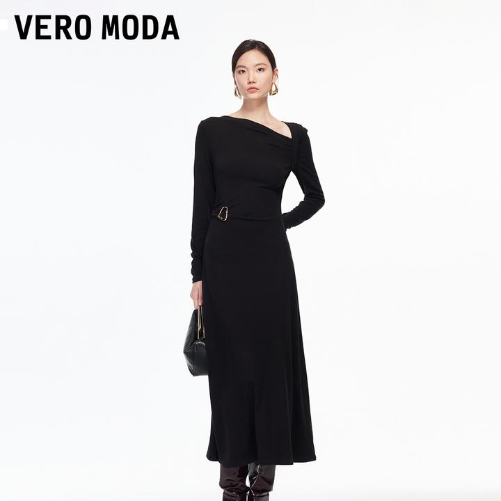 Vero Moda连衣裙女2025冬新款A字针织长裙优雅时髦325461001