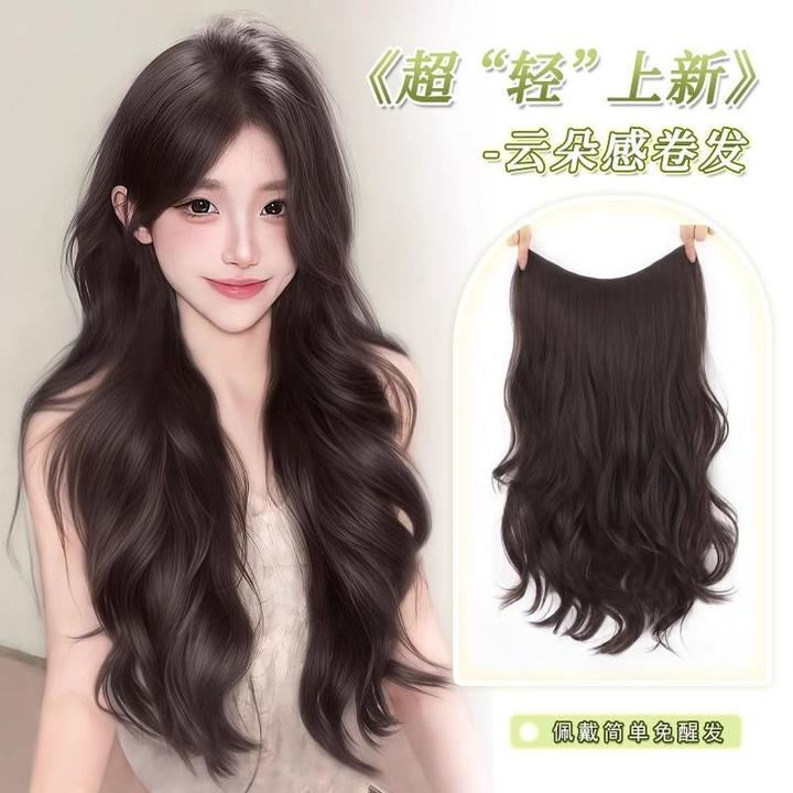 假发片女增发量蓬松一片式大波浪高层次卷发片仿真女生接发片