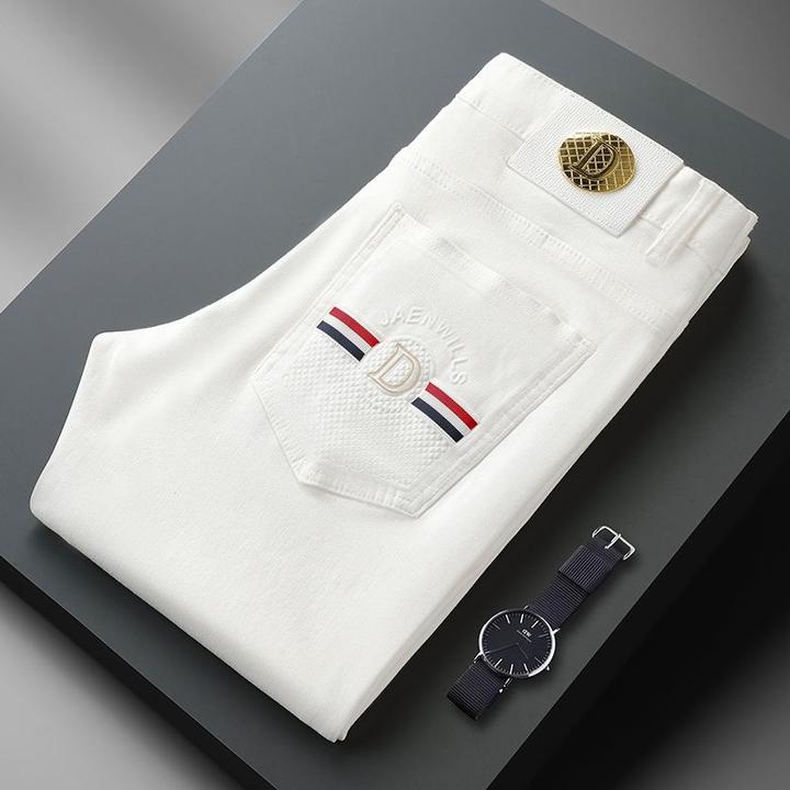 洛尼提日亚休闲裤男士2025年新款修身小脚小直筒春夏秋季百搭欧货