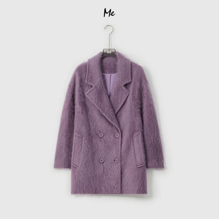 ME【高加索长毛大衣一手长】阿拉善山羊绒混纺时尚老钱大衣MESA3844