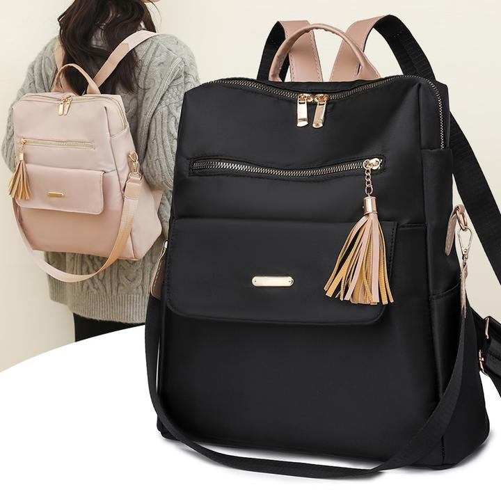 双肩包女士2025新款百搭潮流牛津布背包旅行包大容量休闲包通勤包