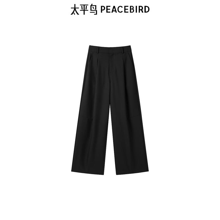 太平鸟女装冬季新款大师合作直筒裤A1GBE4281