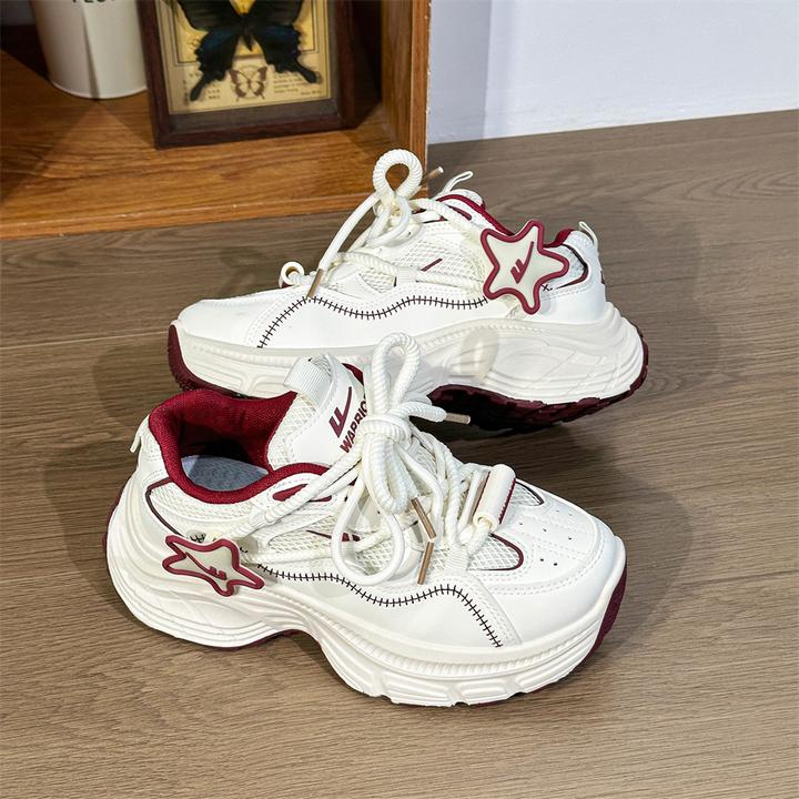 回力低帮跑步厚底老爹鞋女款新款透气百搭时尚运动鞋休闲小白鞋女