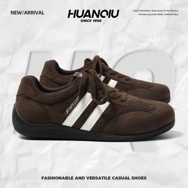 环球内增高棕色德训鞋男款2025新款秋季运动男鞋小众潮流休闲板鞋