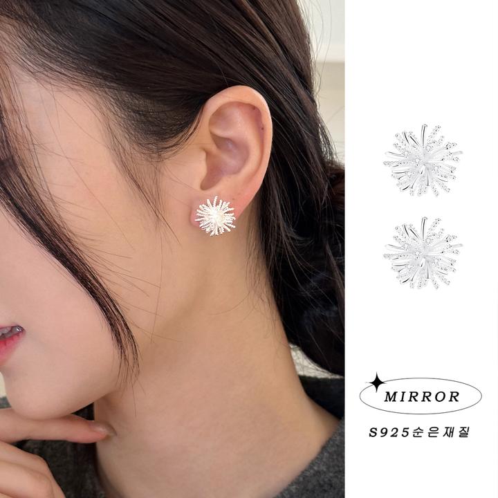 小麋人 925银耳饰 CE9310耳针烟花耳钉银针女耳环耳饰ins风时尚