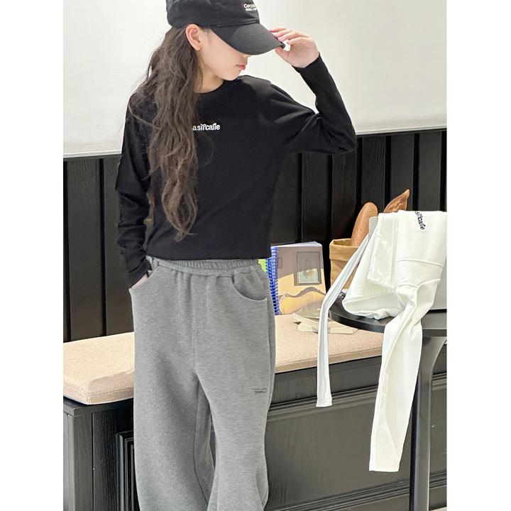 K25606孙小美韩系女童长袖T恤秋装儿童修身上衣2025新款春秋打底