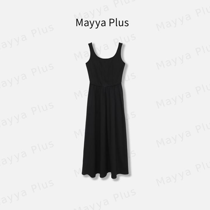 【胶片裙】Mayya Plus麦芽定制赫本风收腰背心裙减龄连衣裙32519021