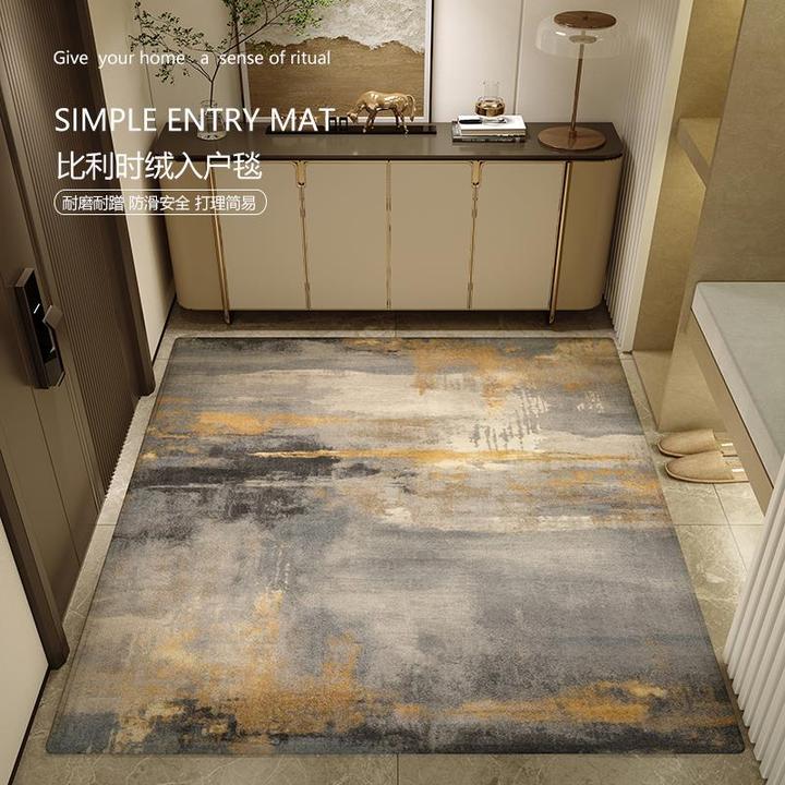 圈绒轻奢入户门地垫可裁剪门口垫子进门耐脏防滑耐磨家用玄关脚垫
