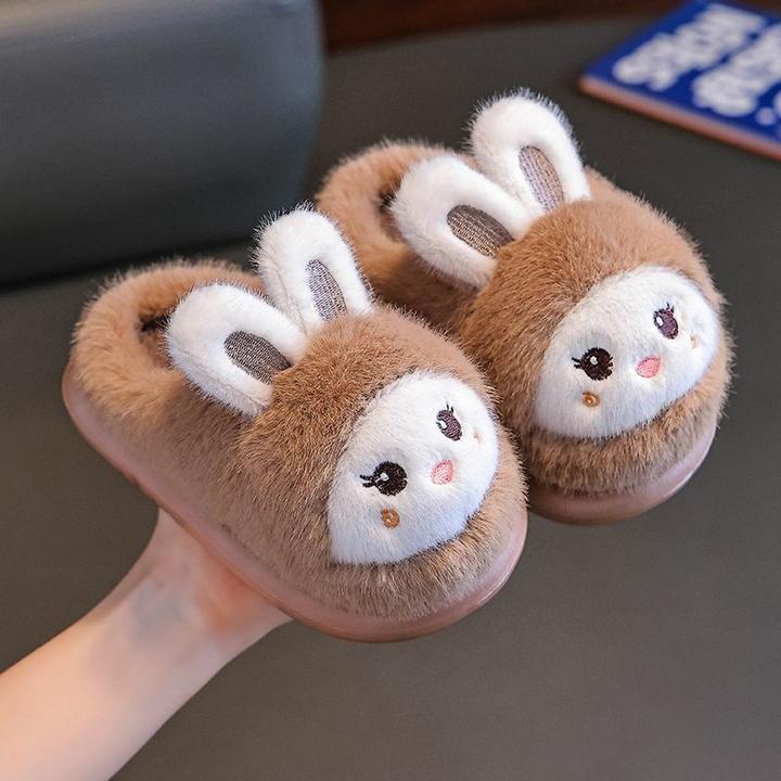 儿童棉拖鞋2025冬季新款男女童可爱软底兔子保暖居家防滑宝宝棉拖